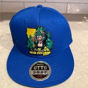 Men’s Blue Cap SnapBack embroidered monkey design “Golden State Banana”